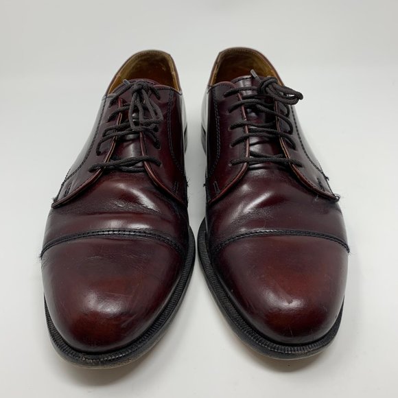 Cole Haan Cap Toe Mens Oxford Shoes Burgandy - Picture 6 of 7